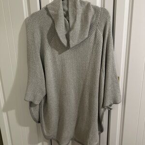 LOFT Light Gray Cowl Neck Sweater
